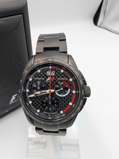 Jacques LeMans Geneve Formula 1 Professional Special Edition Chronograph Watch - Boxed