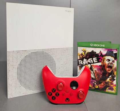 Xbox One S Console, 500GB, White, Unboxed + Rage 2