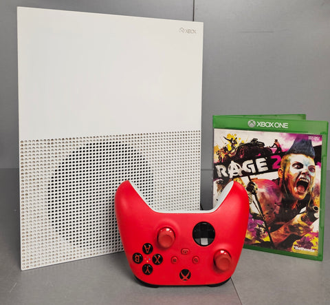 Xbox One S Console, 500GB, White, Unboxed + Rage 2