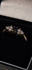 9ct Yellow Gold Ring With Black & Clear Stones - 2.37 Grams - Size O