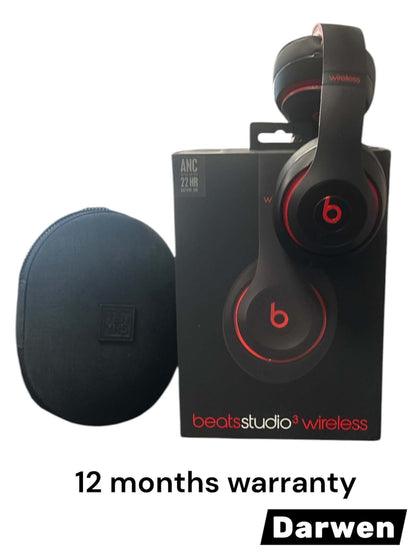 Beats Studio3 Wireless Over-Ear Headphones - Defiant Black/Red