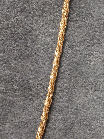 9ct Yellow Gold Twisted Wheat Chain