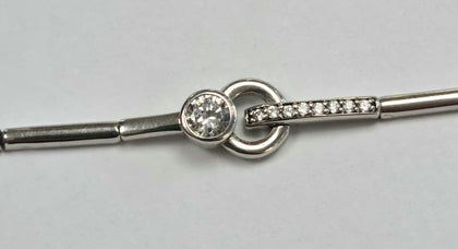 9ct White Gold Bracelet CZ