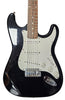 Rockburn Stratocaster Guitar - Black/White with soft case