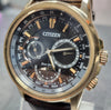 Citizen Eco-Drive Calendrier Watch Men 44mm Black Dial Rose Gold Daydate BU2023-04E
