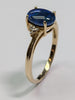 9ct gold blue opel style diamond ring