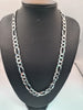BRAND NEW SILVER CHAIN FIG, 925, WEIGHT 69.77 LENGHT 22"