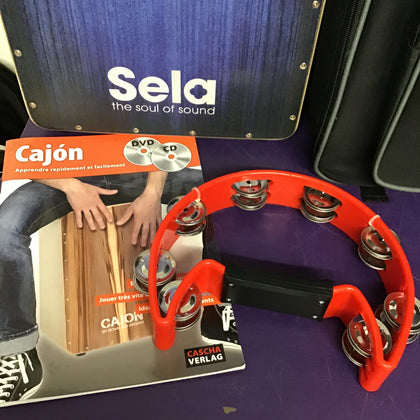 Sela Cajon with Tamborine and Carry Case