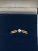9ct Gold Ring With Clear Stone - L