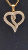 9ct Yellow good chain with heart shape pendant 3.3g Boxed 24" hallmarked