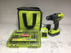 Ryobi 18v Hammer Drill + Bit Set