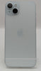 Apple iPhone 15 Plus 128GB White Titanium, Unlocked, Unboxed, Slight Dents On Case, 88%BH