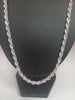 brand new silver rope chain , 925, weight 44.2 g , lenght 24"