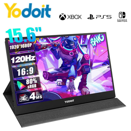 Yodoit Portable Monitor 15.6'' Full Hd Ips Laptop Screen Extender Boxed