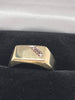 9ct full hallmarked diamond ring , 2.3 grams - size R