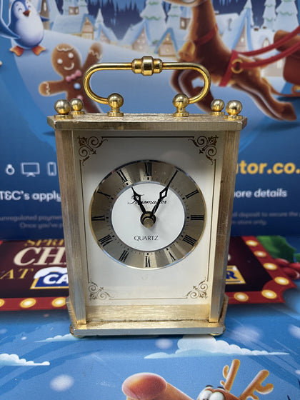 Timemaster Quartz Brass Carriage Clock, battery operated  UNBOXED