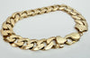 9ct yellow gold curb link bracelet 7.5"