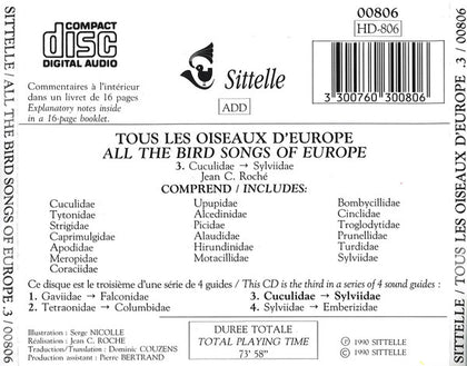 Jean C. Roché – Tous Les Oiseaux D'Europe . All The Bird Songs Of Europe - 3