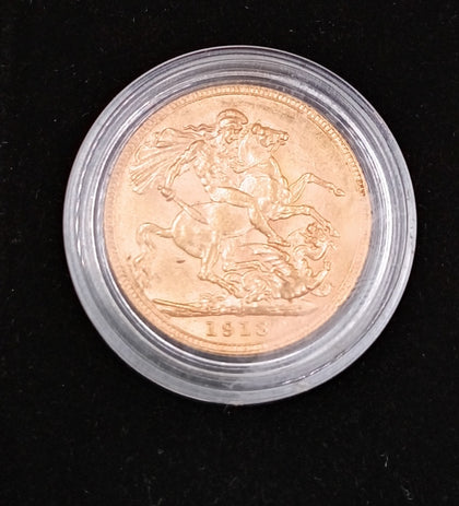 FULL SOV 1913 22CT GEORGE V 7.9g