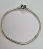 Sparkling Infinity Heart Clasp Snake Chain Bracelet 19cm