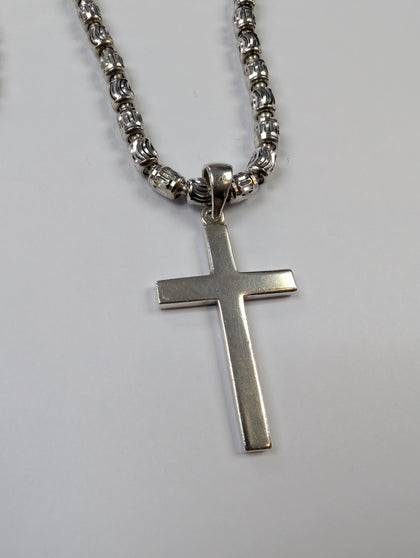 Silver beaded chain 32