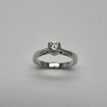 0.35ct Diamond Solitaire Platinum Ring - Size I - Assay Value £1950
