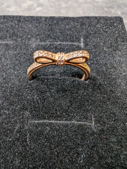 PANDORA ROSE GOLD BOW RING