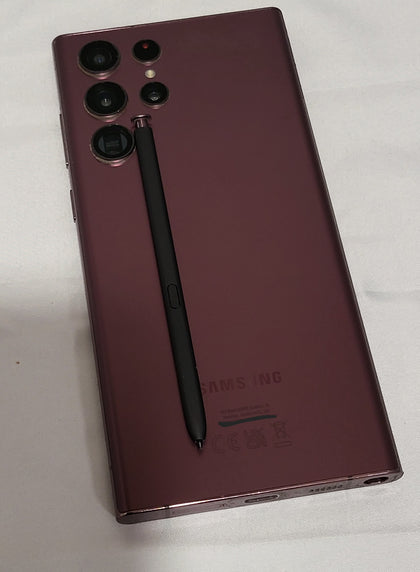 Samsung Galaxy S22 Ultra 5G Dual Sim 128GB Burgundy, Unlocked