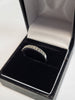 9ct White Gold Ring with Clear Stones - Size P - 1.75g