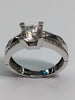14CT WHITE GOLD CZ RING SIZE M