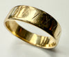 9ct yellow gold wedding ring with pattern size L 1/2