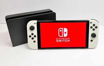 Nintendo Switch Console, 64GB OLED + White Joy-Con, Unboxed