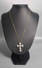9ct GOLD NECKLACE WITH CROSS PENDANT 375 6.1G 18'' in Length