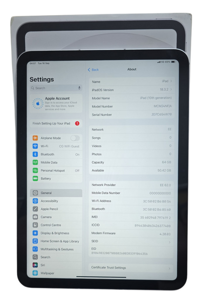 Apple Ipad 10th Gen WI-FI + Cellular A2757