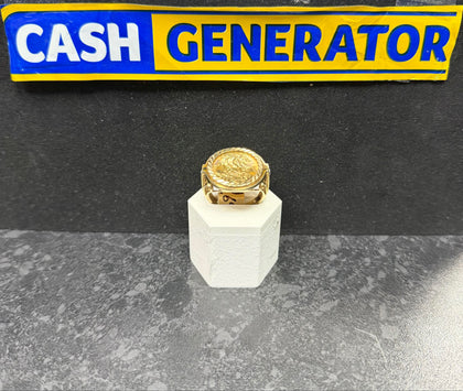 22ct 1/2 Sov Men's Ring (Size V) 8.52g