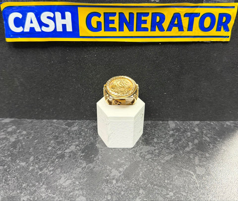 22ct 1/2 Sov Men's Ring (Size V) 8.52g