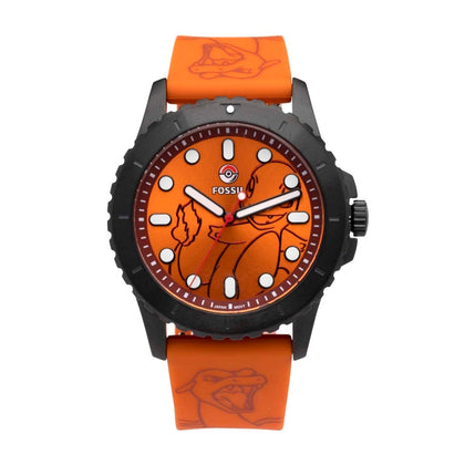 Pokémon Center × Fossil: Charmander Orange Watch ** Boxed **