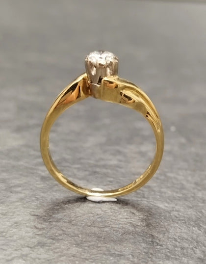 18ct Yellow Gold Solitaire Ring -Size L