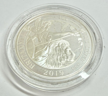 Royal Mint 2019 Britannia 1oz Silver Proof £2 Two Pound Coin with COA