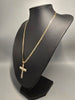 9ct Gold Necklace with Cross Pendant 375 16.9G 20'' in Length