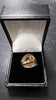 14ct gold ring ,weight 4.14 .size Q.