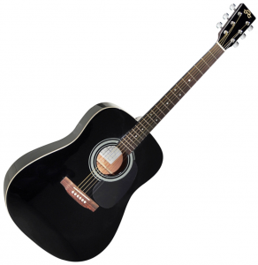 SX Guitars MD160CE/BK  Acoustic Cutaway