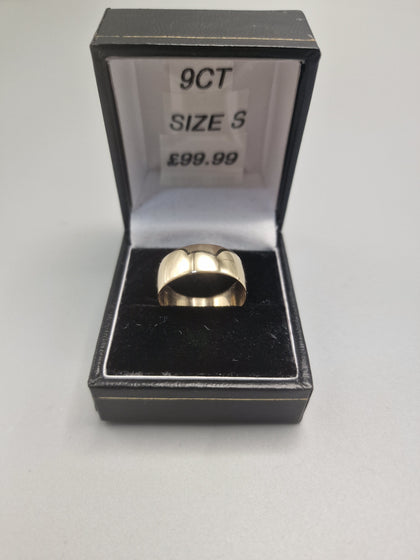 Wedding Band 375 3.1g Size S item has been cleaned and polished to a high standard