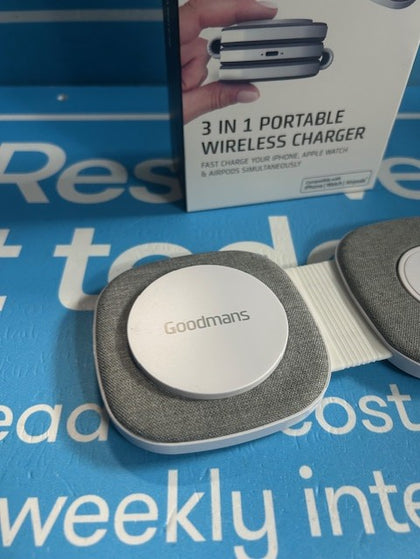 Goodmans 3-in-1 Portable Wireless Charger