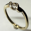 9ct yellow gold solitaire diamond twist ring size M