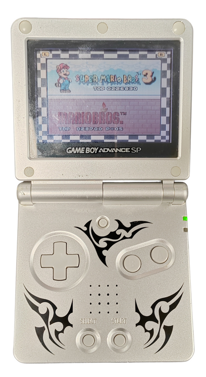 Nintendo Game Boy Advance SP Tribal Edition + Games & Carry Case bundle ***No Charger***