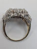 9ct gold ring with white gold & cz stones size L1/2