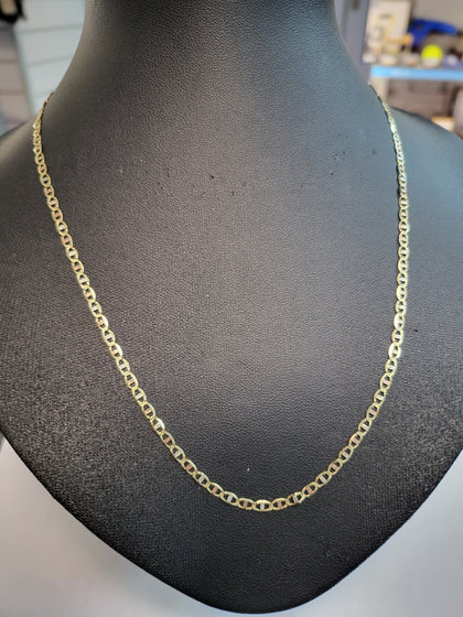 9ct Yellow Gold Mariner Anchor Link Chain - 20