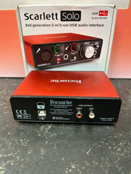 Focusrite Scarlett Solo 2nd Gen USB Audio Interface