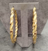 9ct Yellow Gold Large Twisted Hoop Earrings – Large 80mm